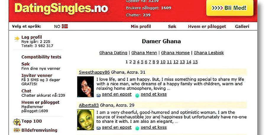 dating svindlere i Ghana dating en fyr 10 år yngre enn meg